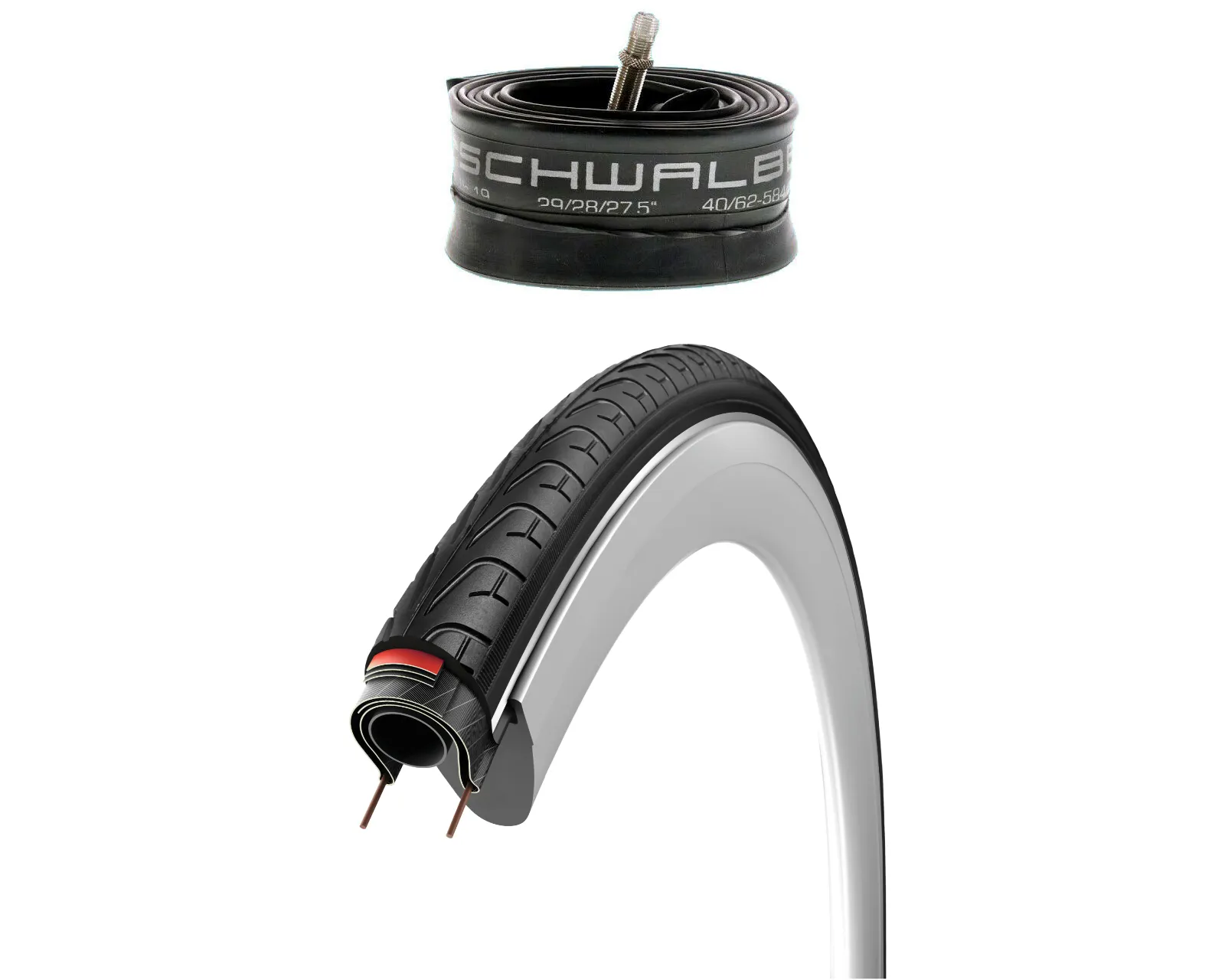 Vittoria Randonneur 700 x 35c Double Shield Hybrid Tyres With Schwalbe Tubes