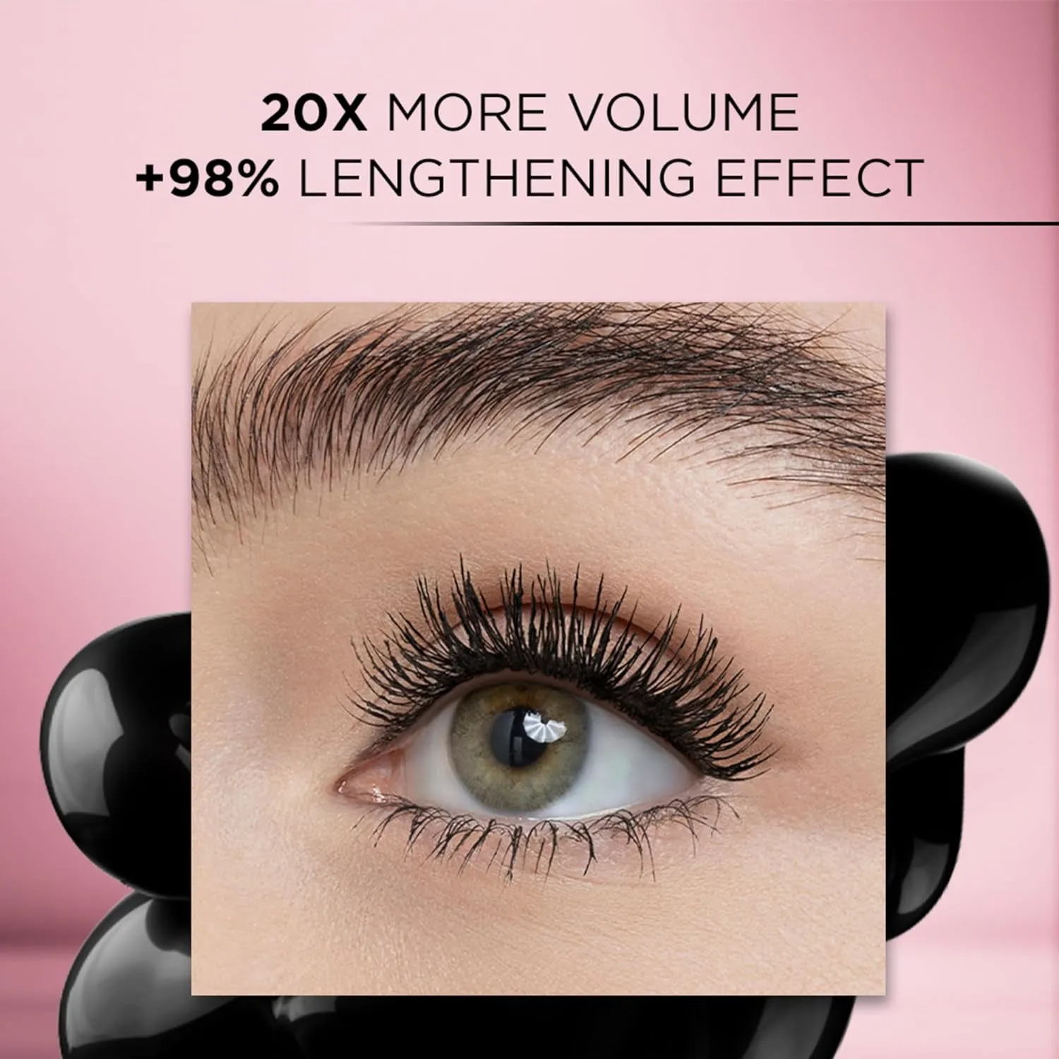 Voluminous Makeup Lash Paradise Mascara, Voluptuous Volume, Intense Length, Feathery Soft Full Lashes, No Flaking, No Smudging, No Clumping, Blackest Black, 0.25 Fl Oz (Pack of 1)