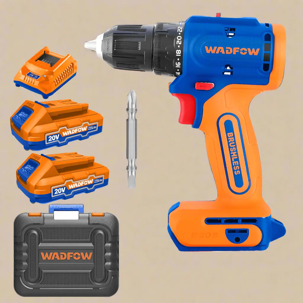 Wadfow Lithium-Ion Brushless Cordless Drill 20V - WCDP552