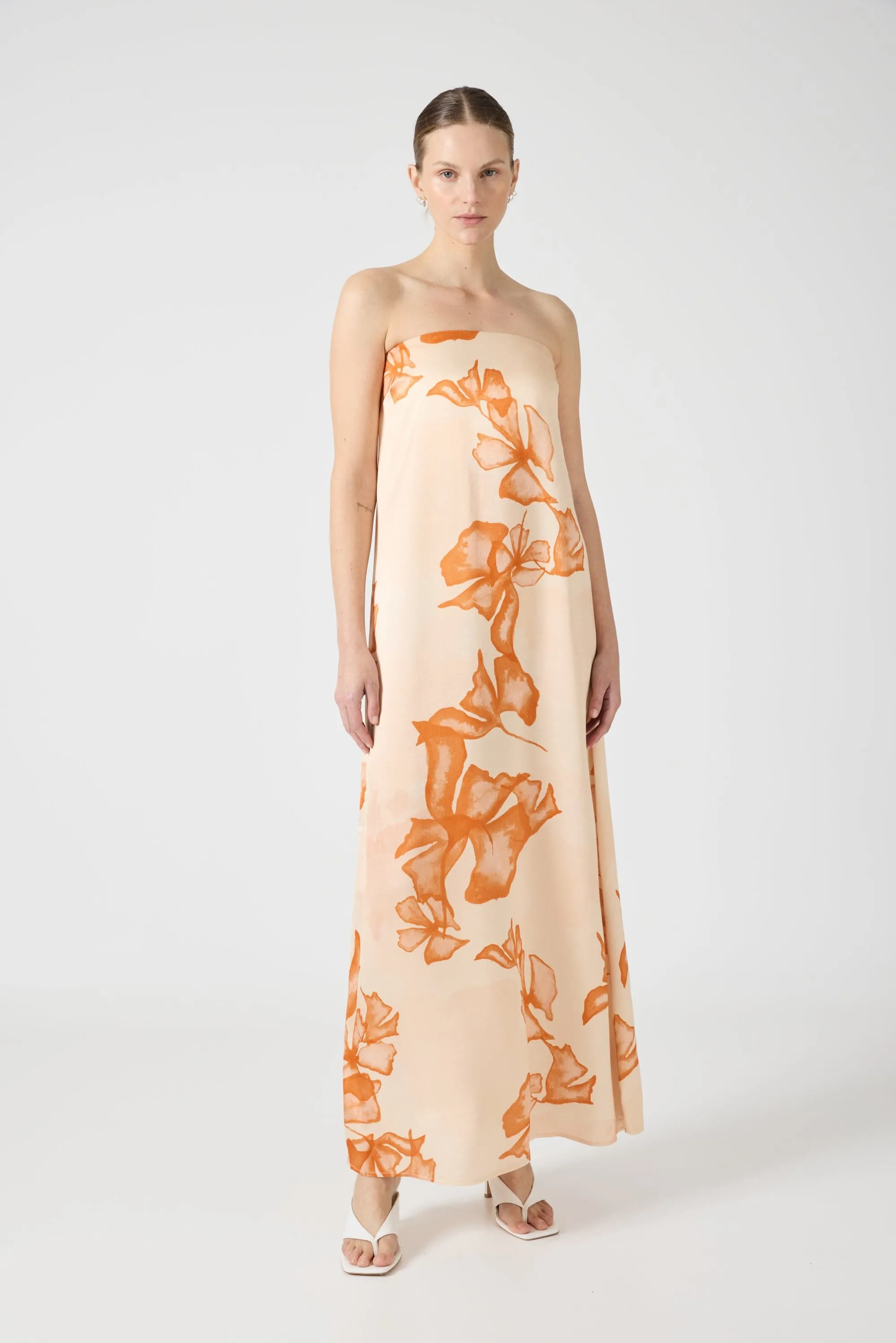 WANDERER STRAPLESS DRESS | FLORAL