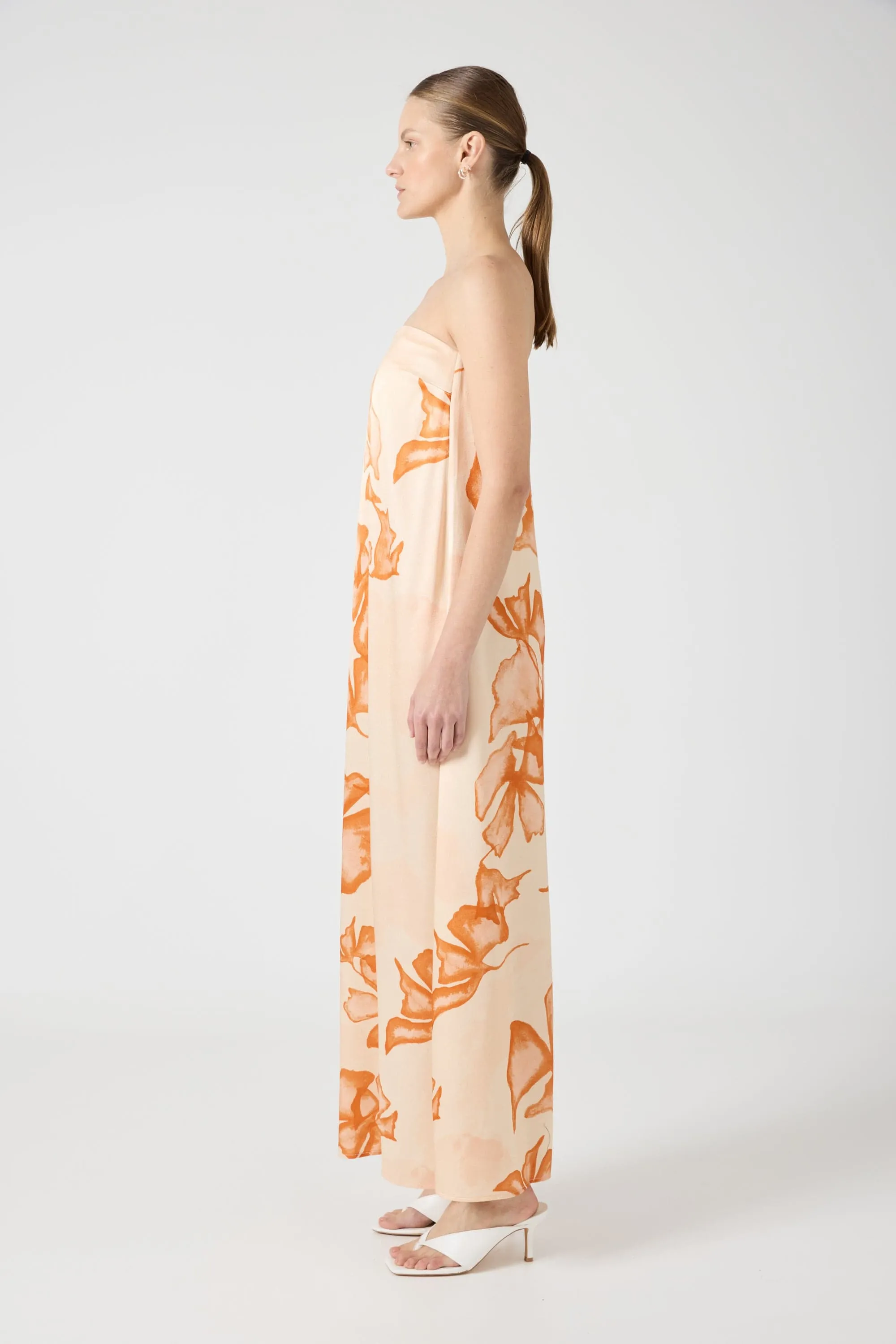 WANDERER STRAPLESS DRESS | FLORAL