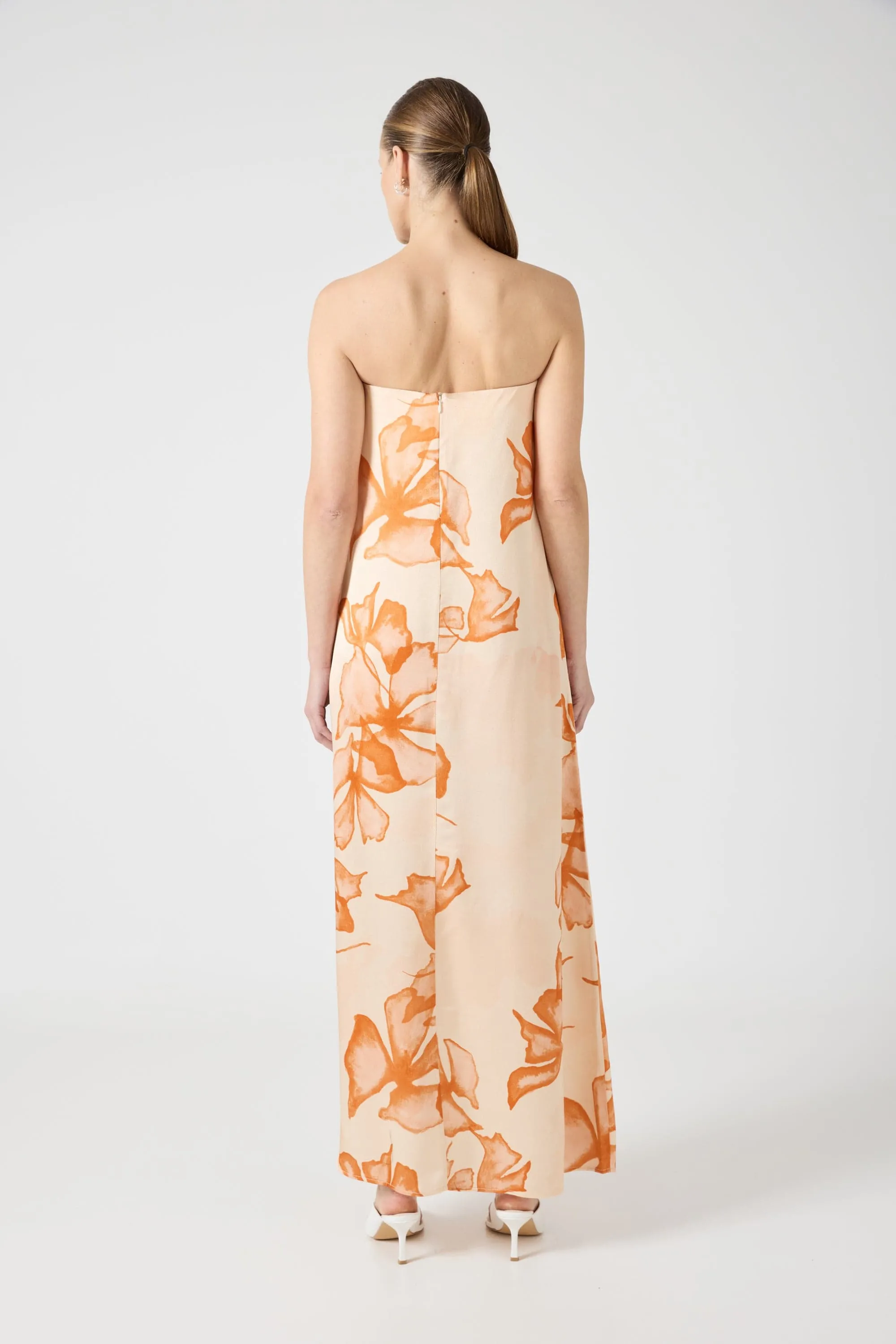 WANDERER STRAPLESS DRESS | FLORAL