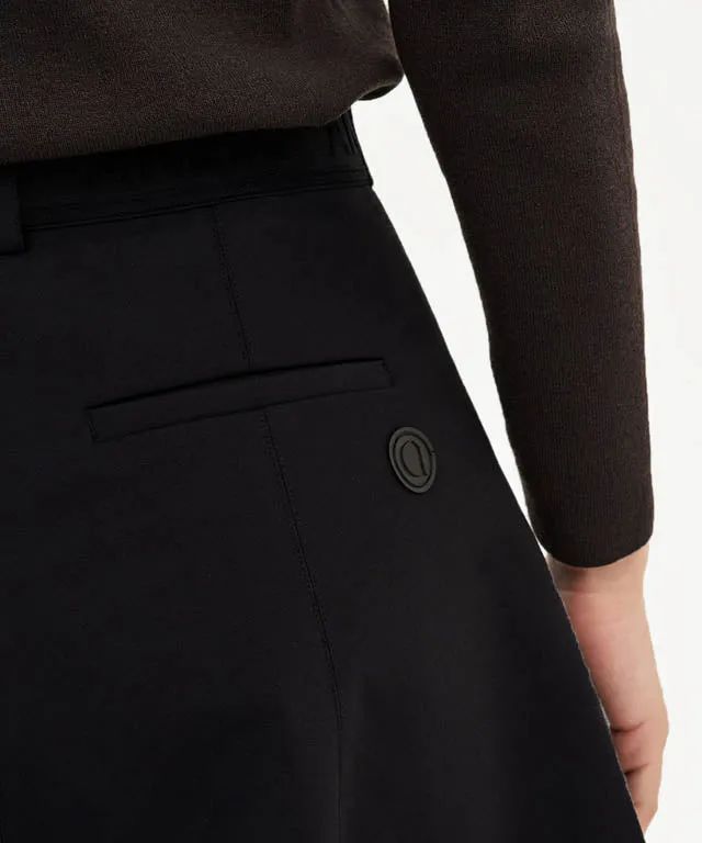 [Warehouse Sale] Anell Golf Cotton Flared Skirt - Black