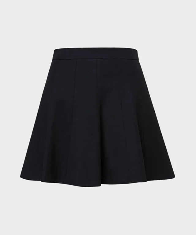 [Warehouse Sale] Anell Golf Cotton Flared Skirt - Black