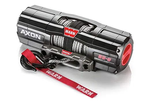 WARN 101150 AXON 55-S Powersports Winch with Spydura Synthetic Cable Rope: 1/4" Diameter x 50' Length, 2.75 Ton (5,500 lb) Pulling Capacity