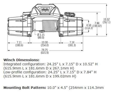 WARN - ZEON 10-S WINCH - 89611