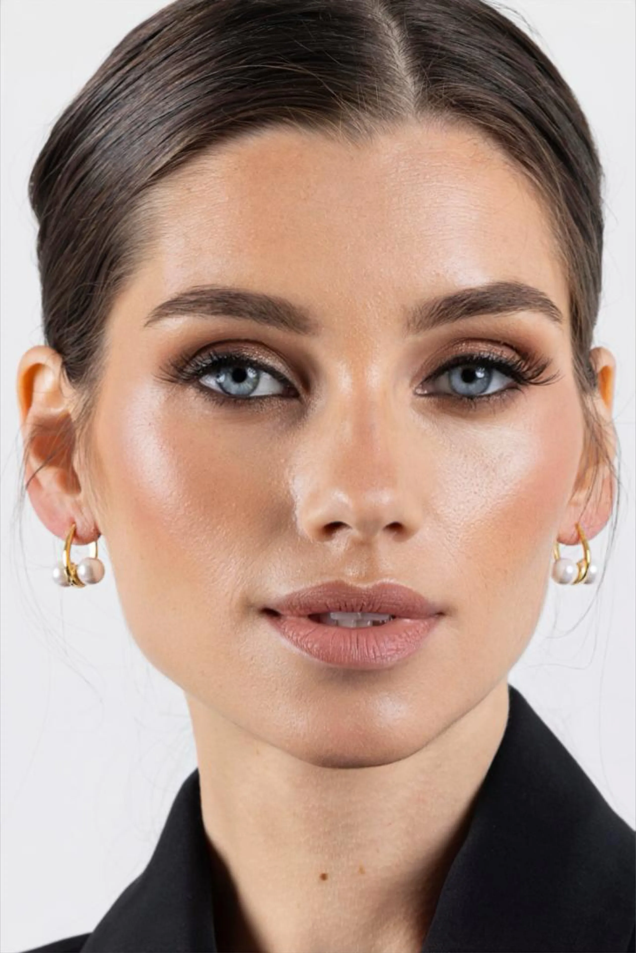 Waterproof Gold-Plated Pearl Hoop Earring