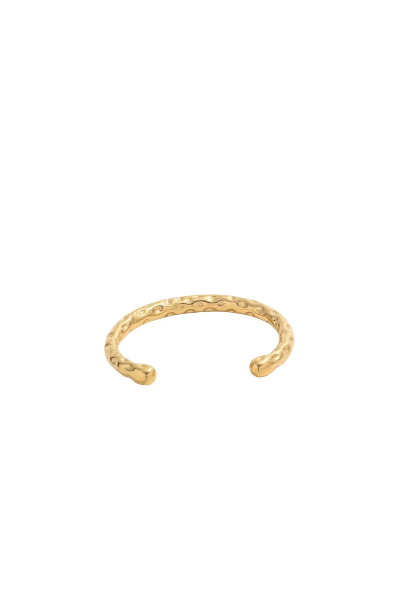 Waterproof Textured Gold Cuff Bracelet