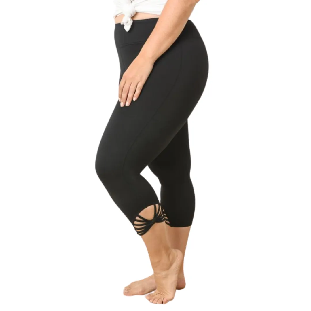 Webbed Capri Leggings - Plus Sizes