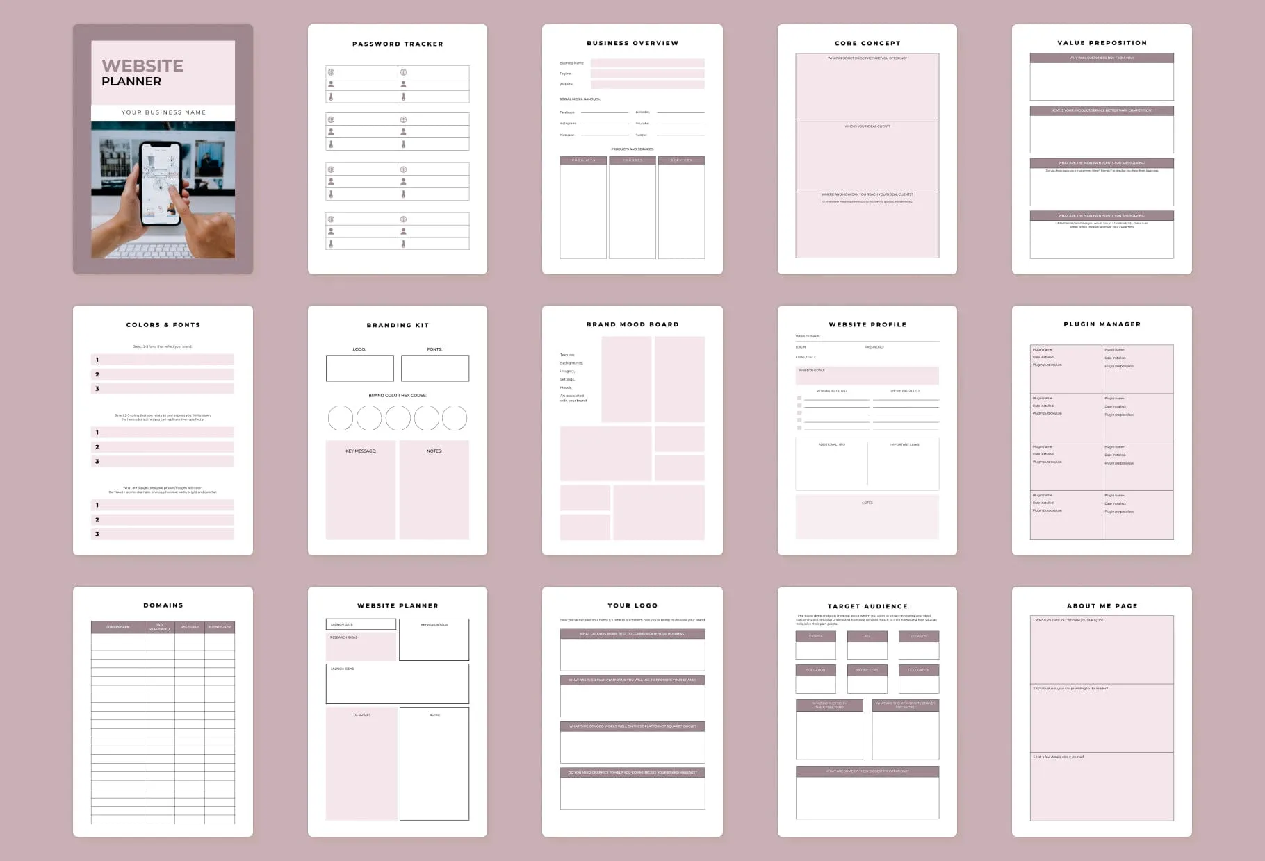 Website Planner Canva Template