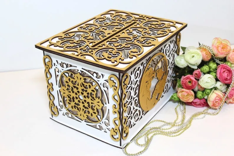 Wedding Card Box, Aladdin and Jasmine, Wedding Card Holder Handmade