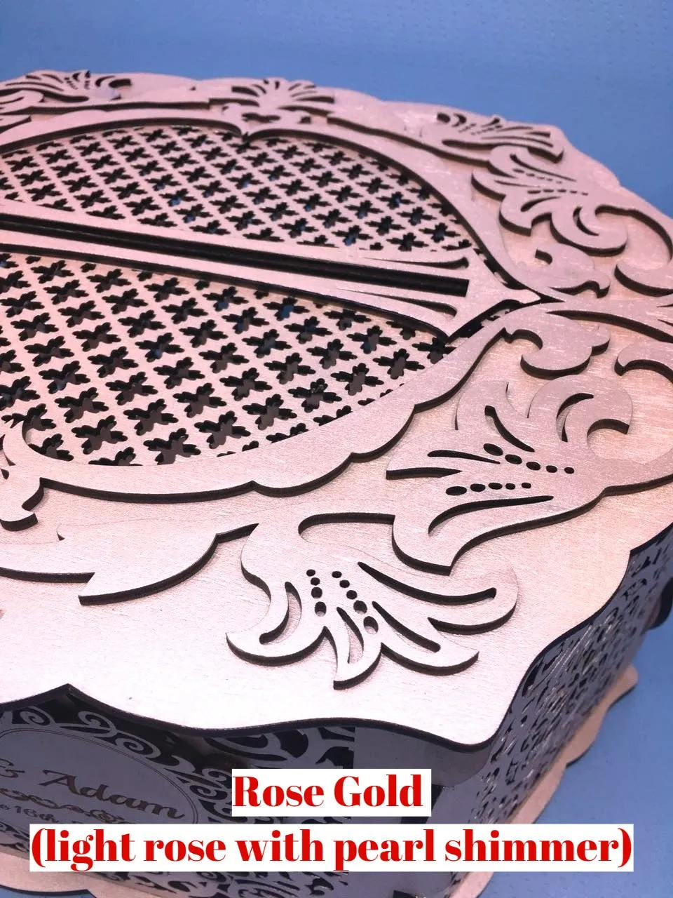 Wedding Card Box for Envelopes, Card Holder with a Lock, handmade