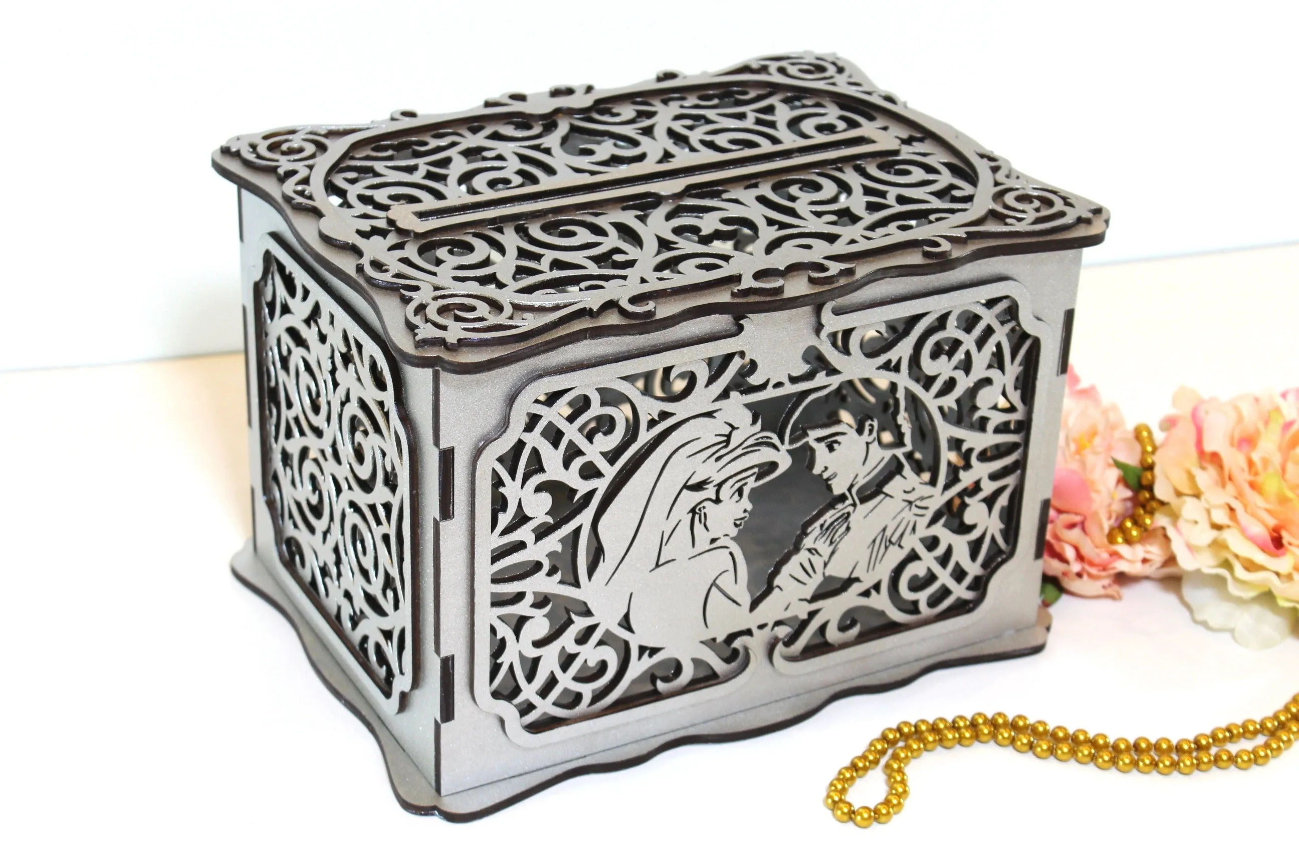 Wedding Card Box Little Mermaid Prince Eric Wedding Holder handmade
