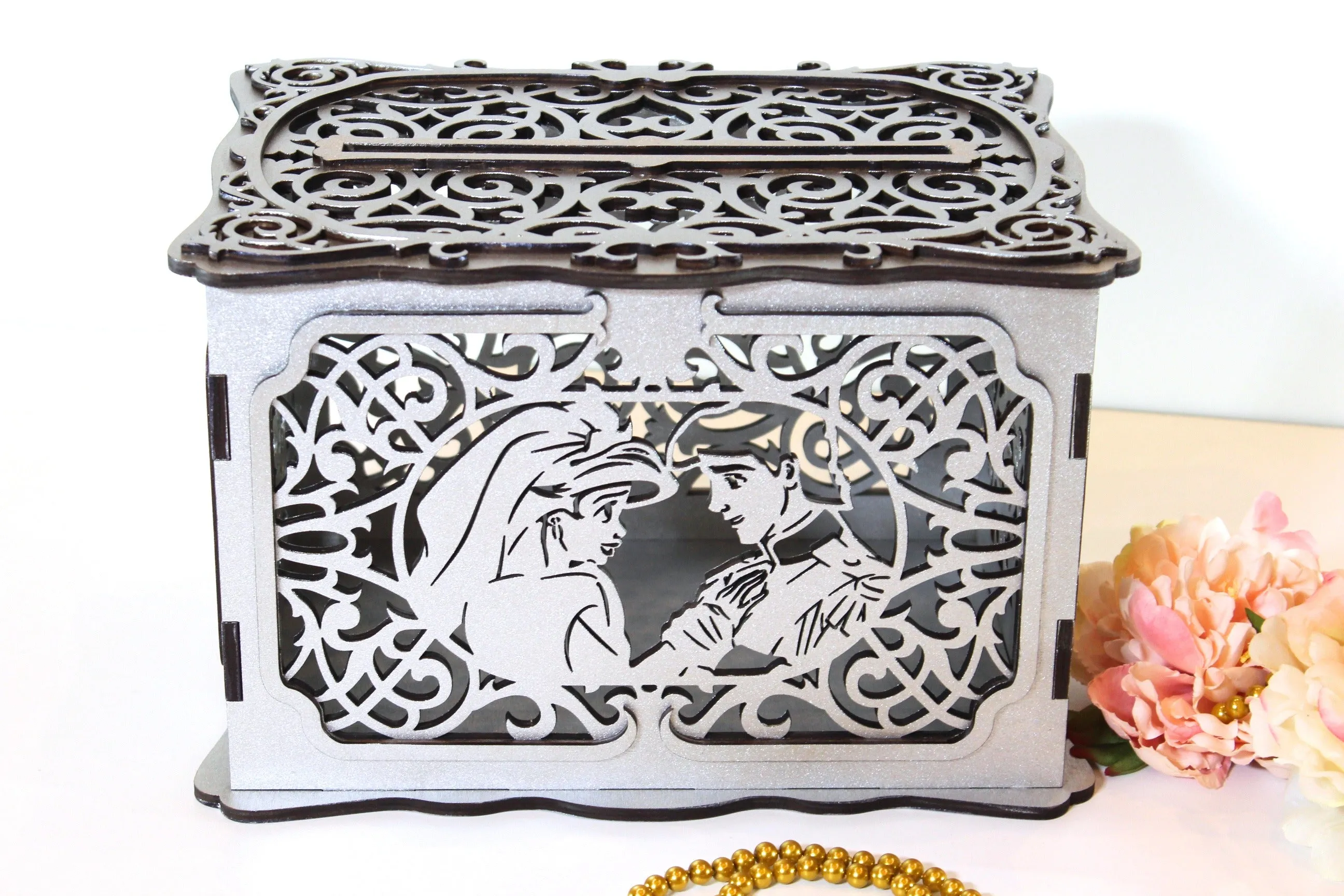 Wedding Card Box Little Mermaid Prince Eric Wedding Holder handmade