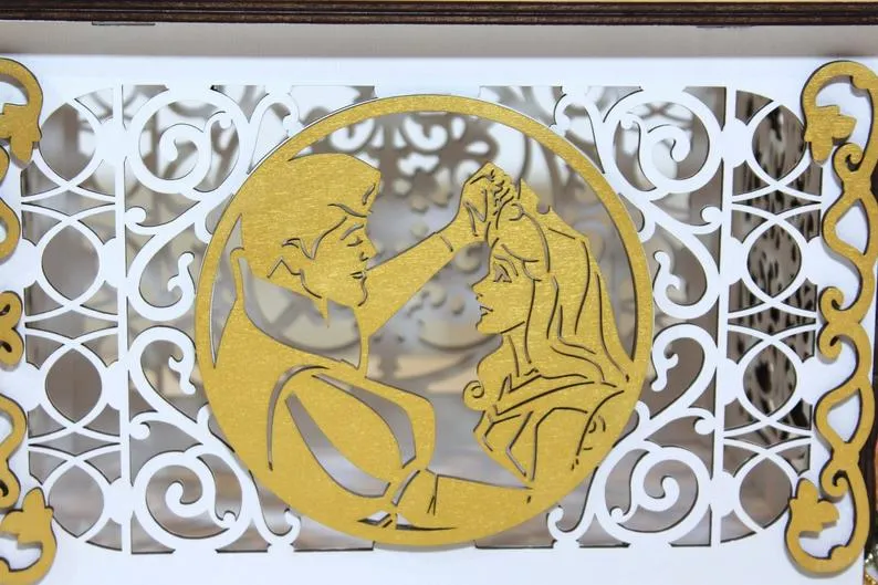 Wedding Card Box, Sleeping Beauty, Envelope Box Handmade