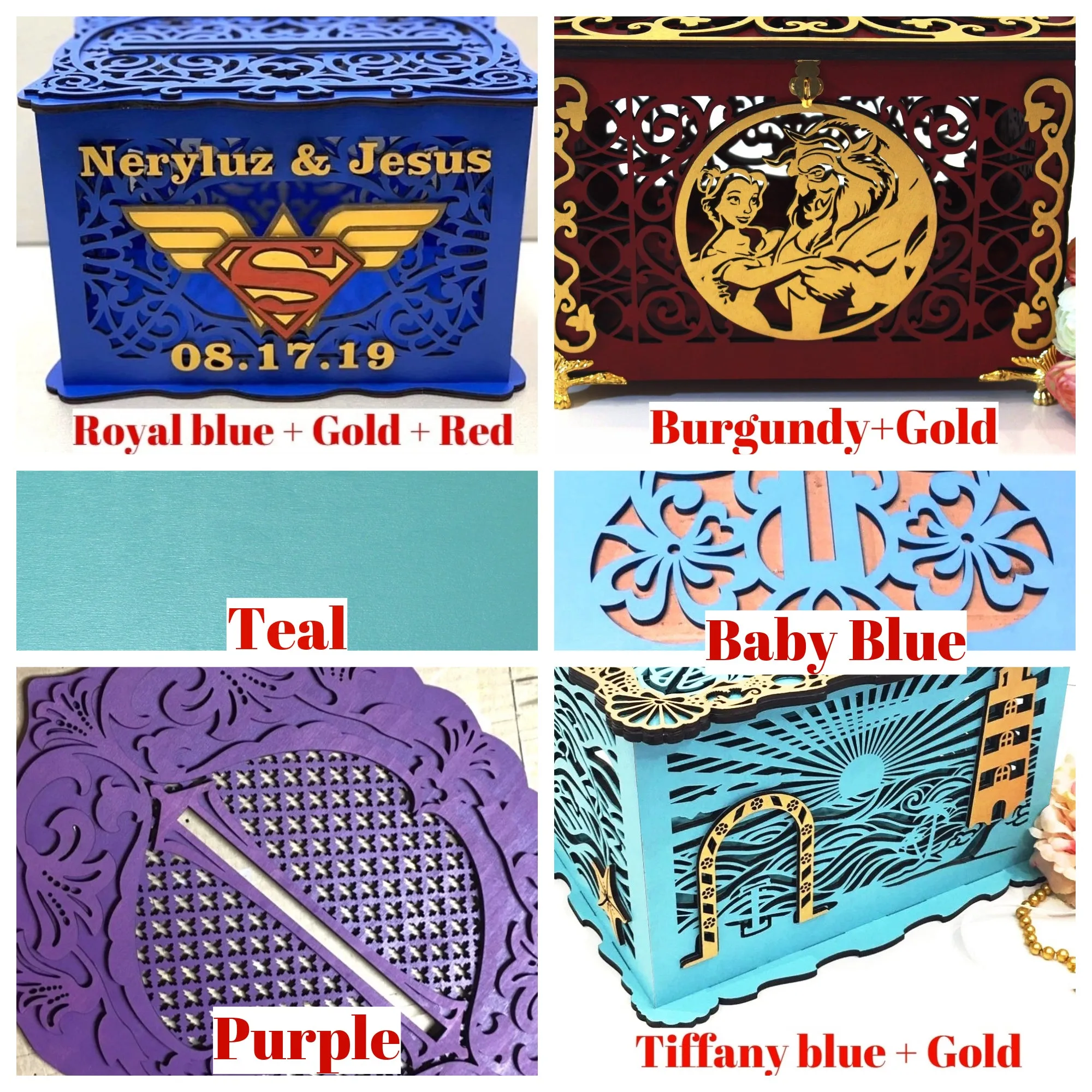 Wedding Envelope Card Box, Wedding Gift, Card Holder, Handmade