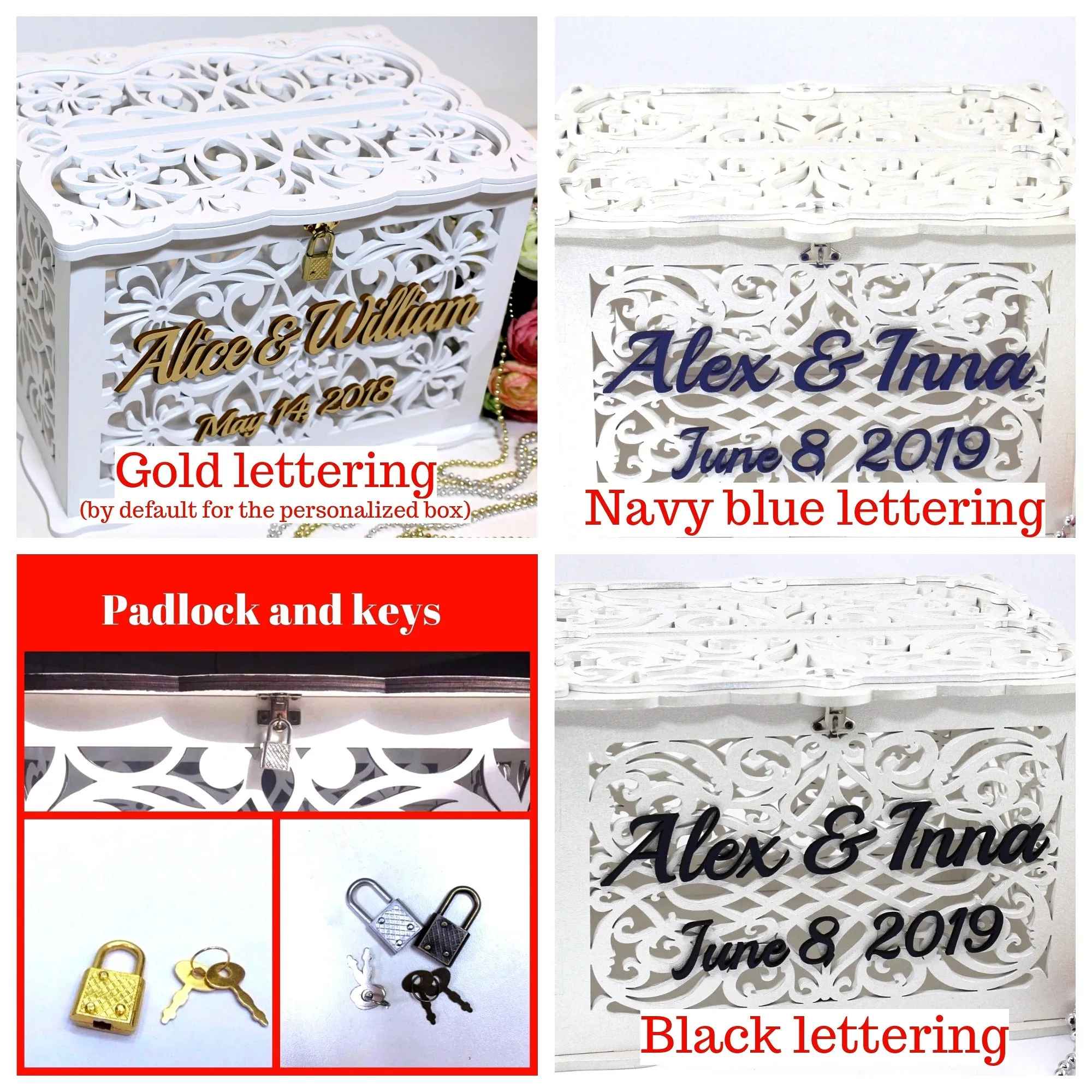 Wedding Envelope Card Box, Wedding Gift, Card Holder, Handmade