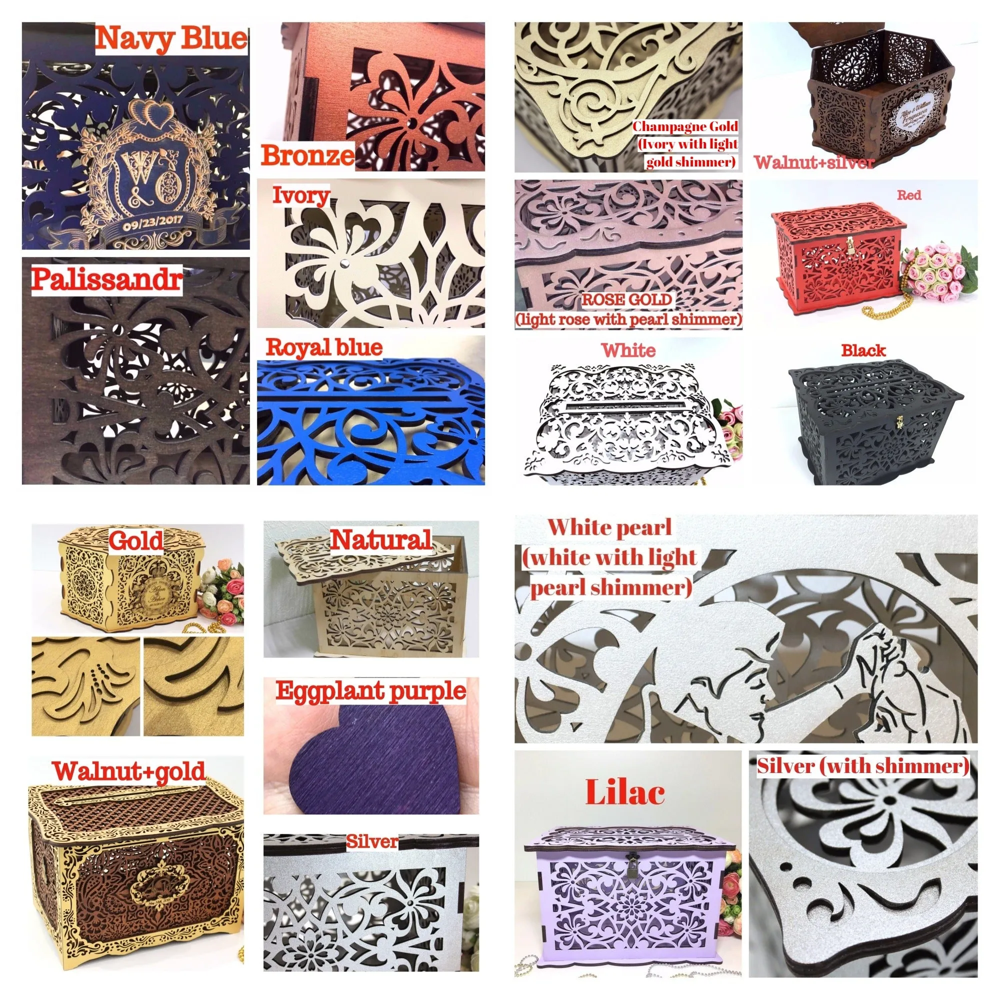 Wedding Envelope Card Box, Wedding Gift, Card Holder, Handmade