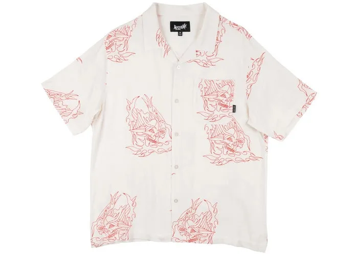 Welcome Rayder Rayon Short Sleeve Shirt Bone