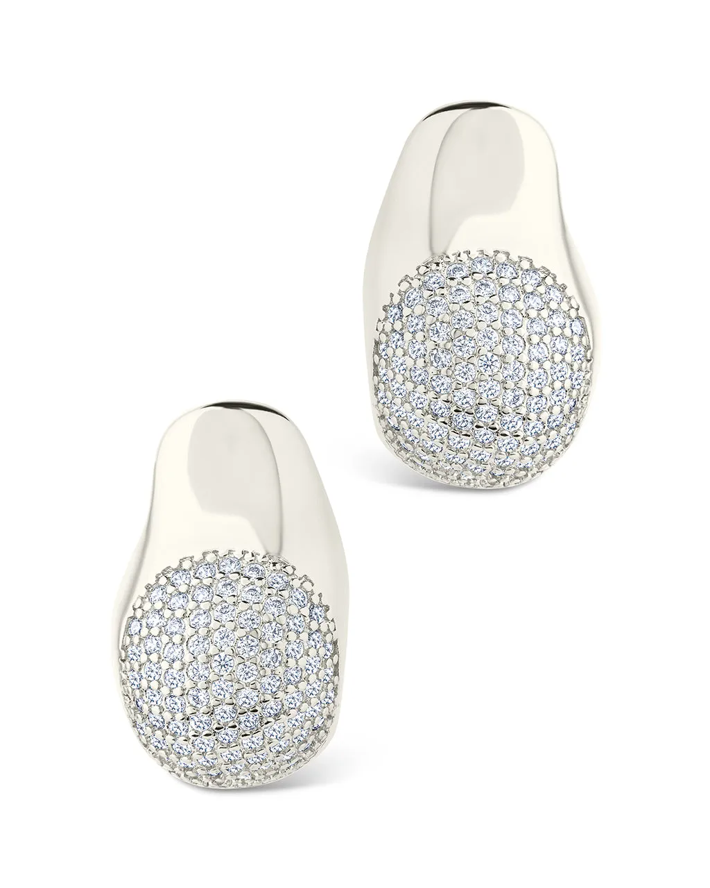 Wesley CZ Statement Huggie Hoop Earrings