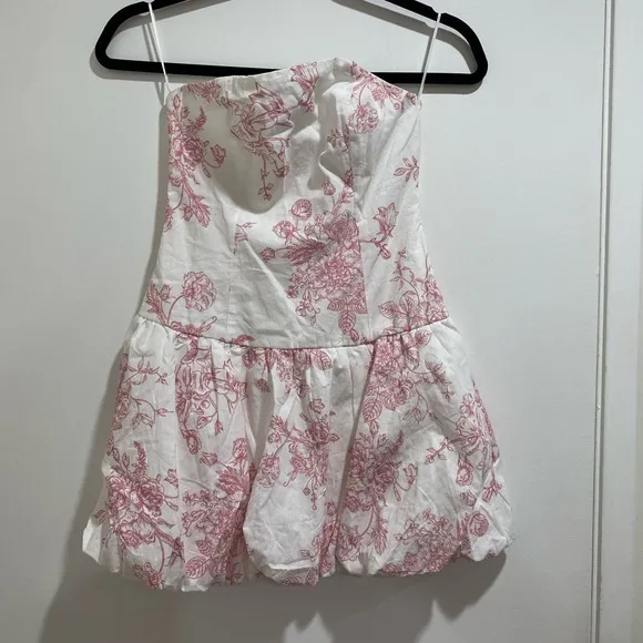 WEST OF MELROSE Printed Bubble Hem Womens Tube Dress