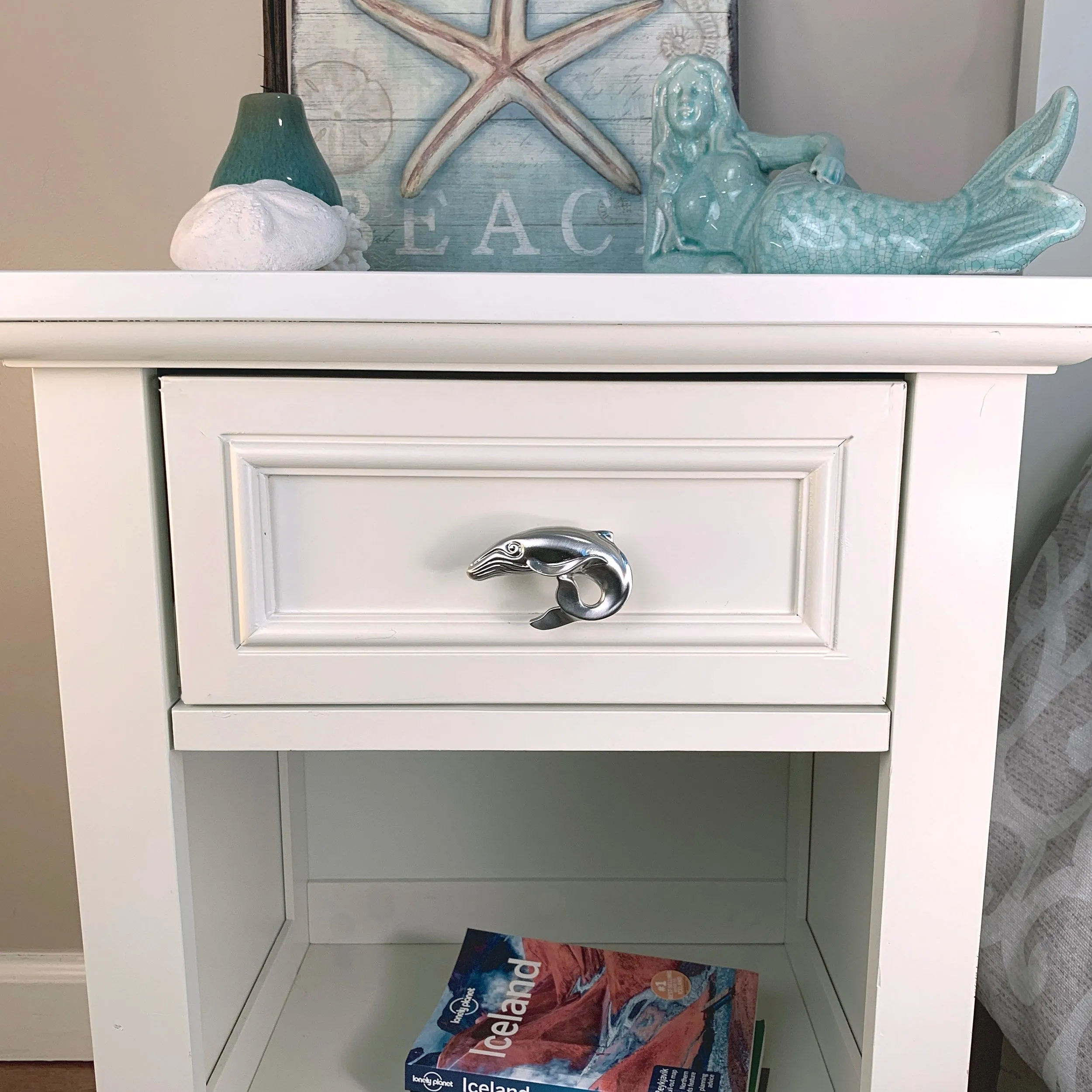 Whale Drawer Pulls and Knobs- Whale Handle, Nautical Pull, Coastal Drawer Pull, Sea Life Cabinet Knob, Ocean Drawer Pulls, Nickel and Brass Whale Knob
