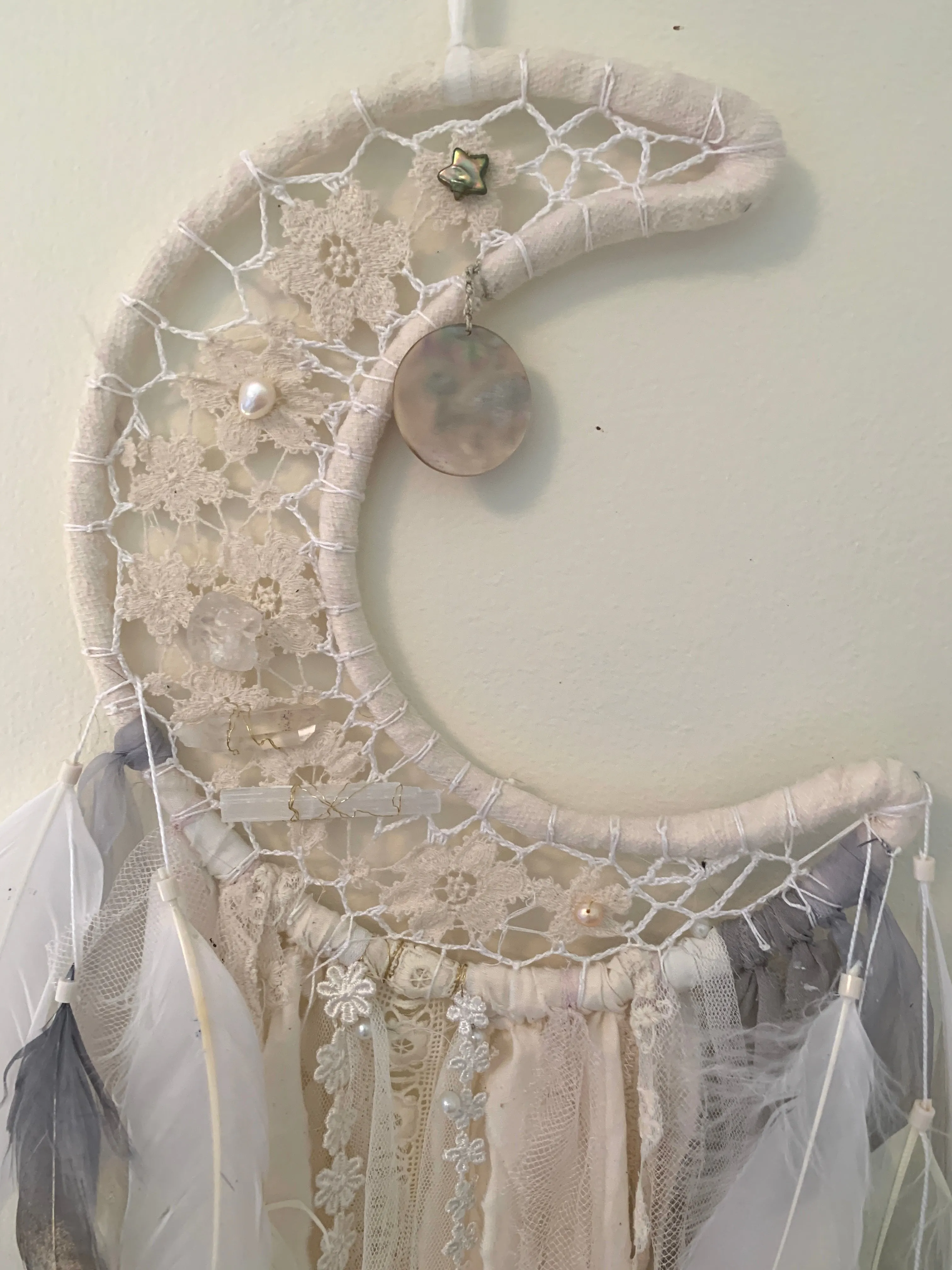 “White Angel” Moon Dreamcatcher