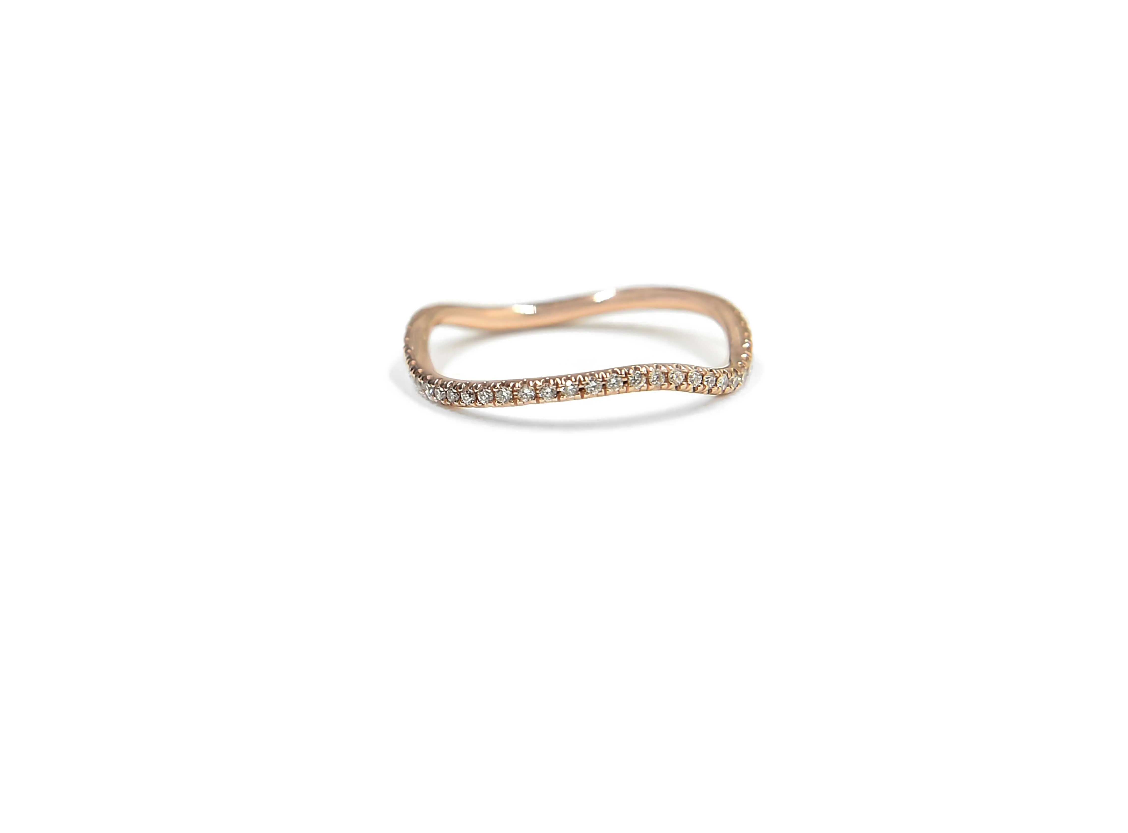White Diamond Wave Ring