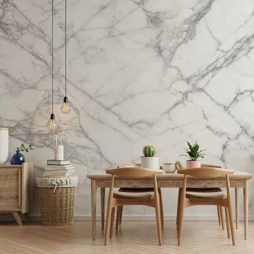 White Marble Wallpaper Mural