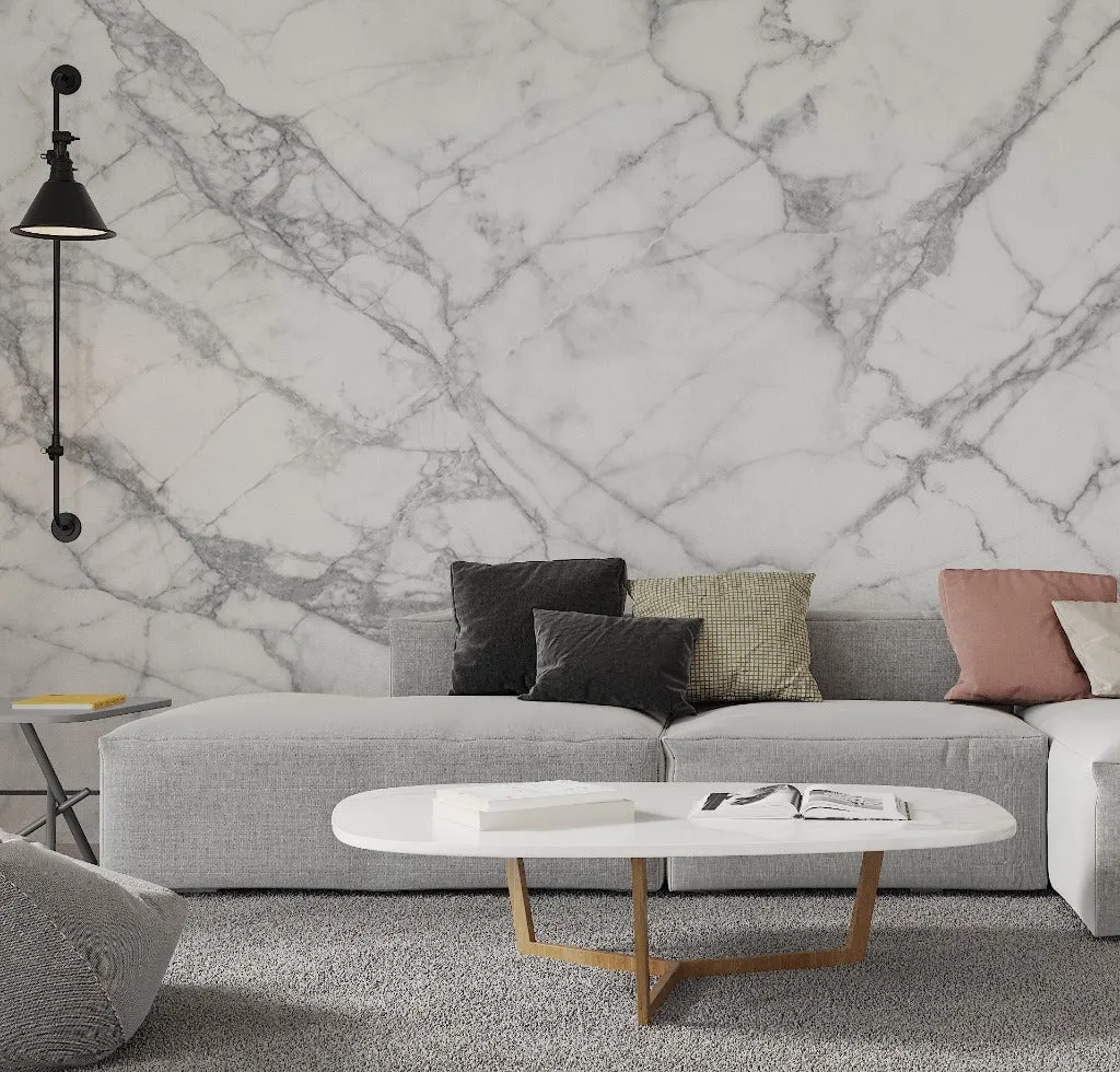 White Marble Wallpaper Mural