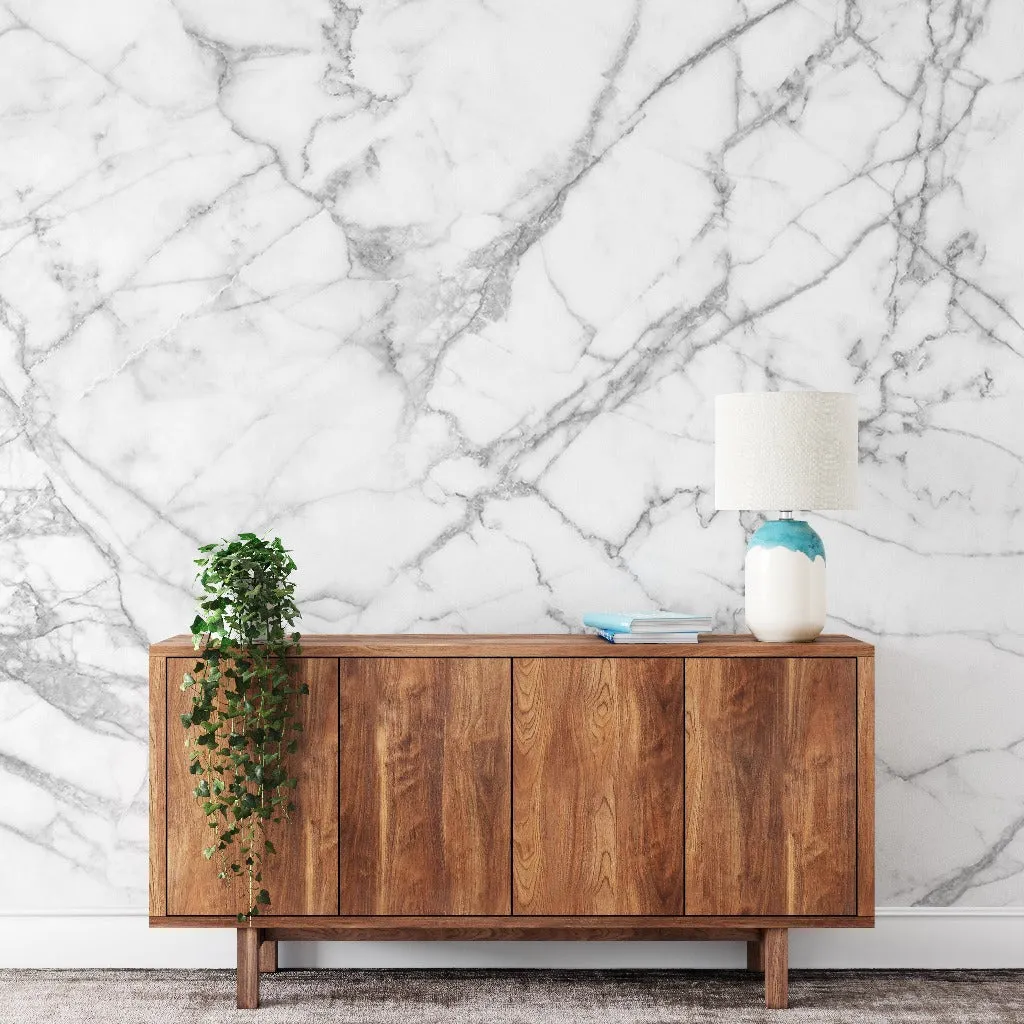 White Marble Wallpaper Mural