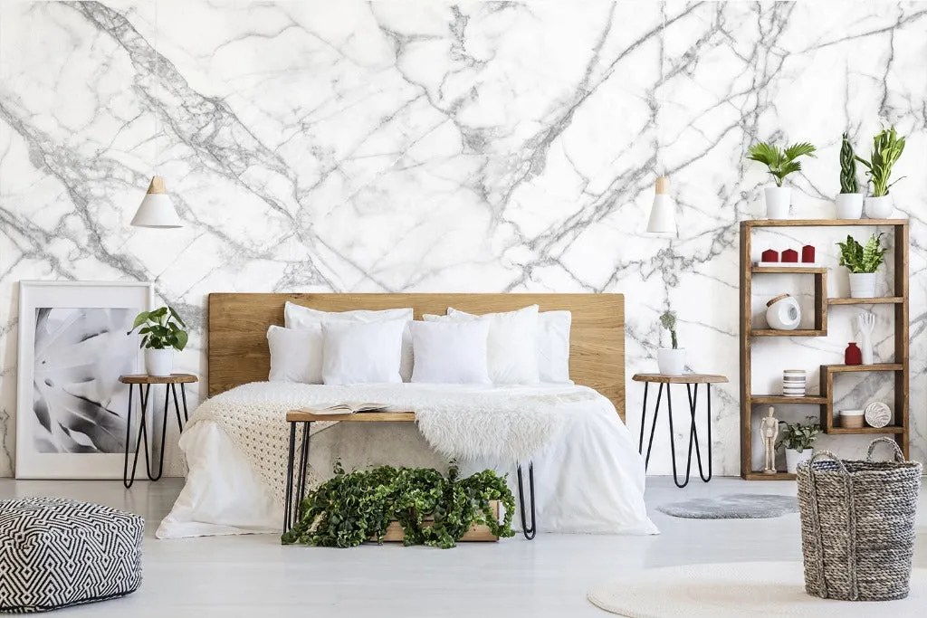 White Marble Wallpaper Mural