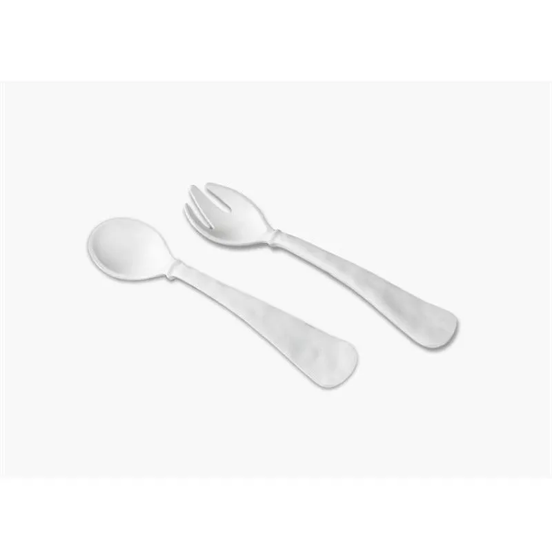 White Melamine Salad Servers