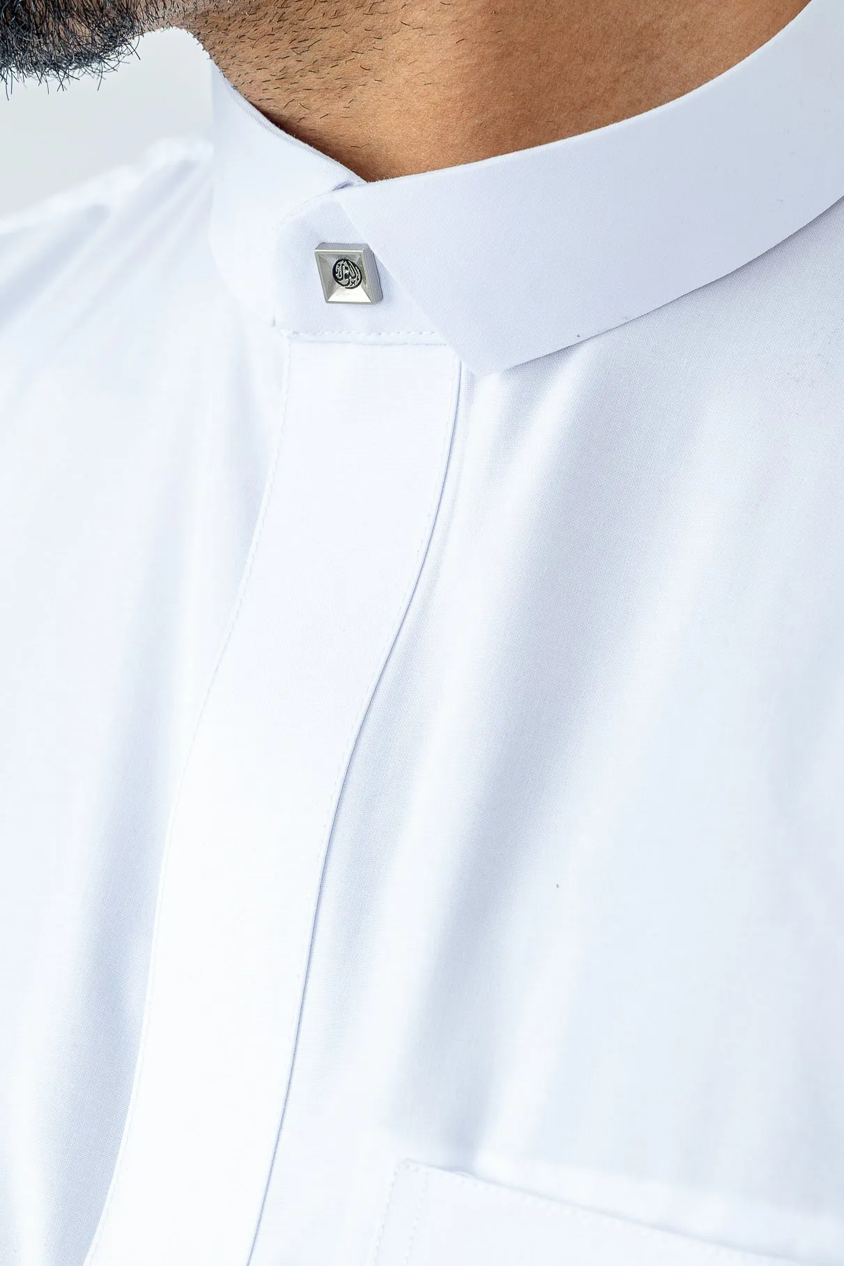 White Qatari Cuff Link Thobe