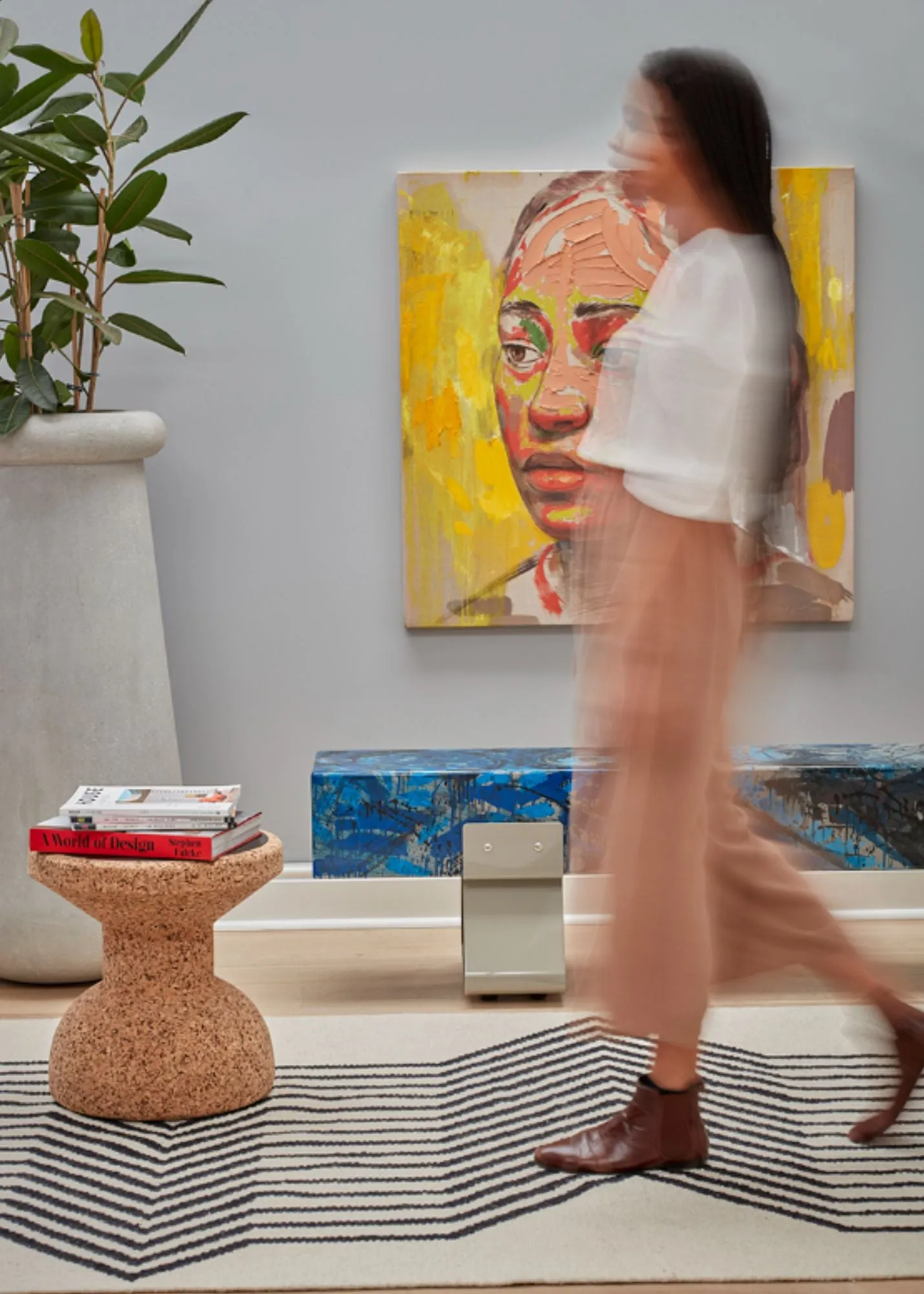 Wiid African Cork & Granite Side Table
