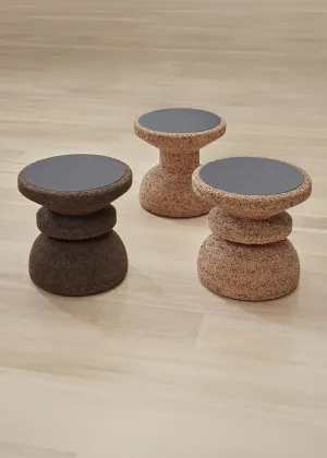 Wiid African Cork & Granite Side Table
