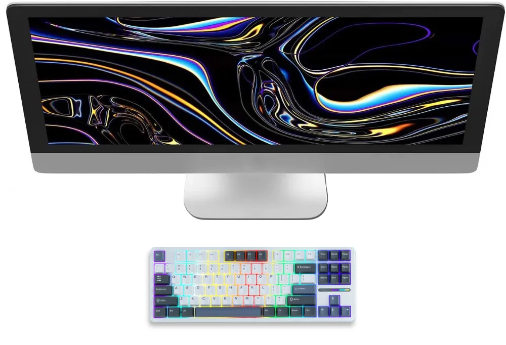 Wireless Custom Mechanical Gaming Keyboard Hot Swappable 2.4Ghz