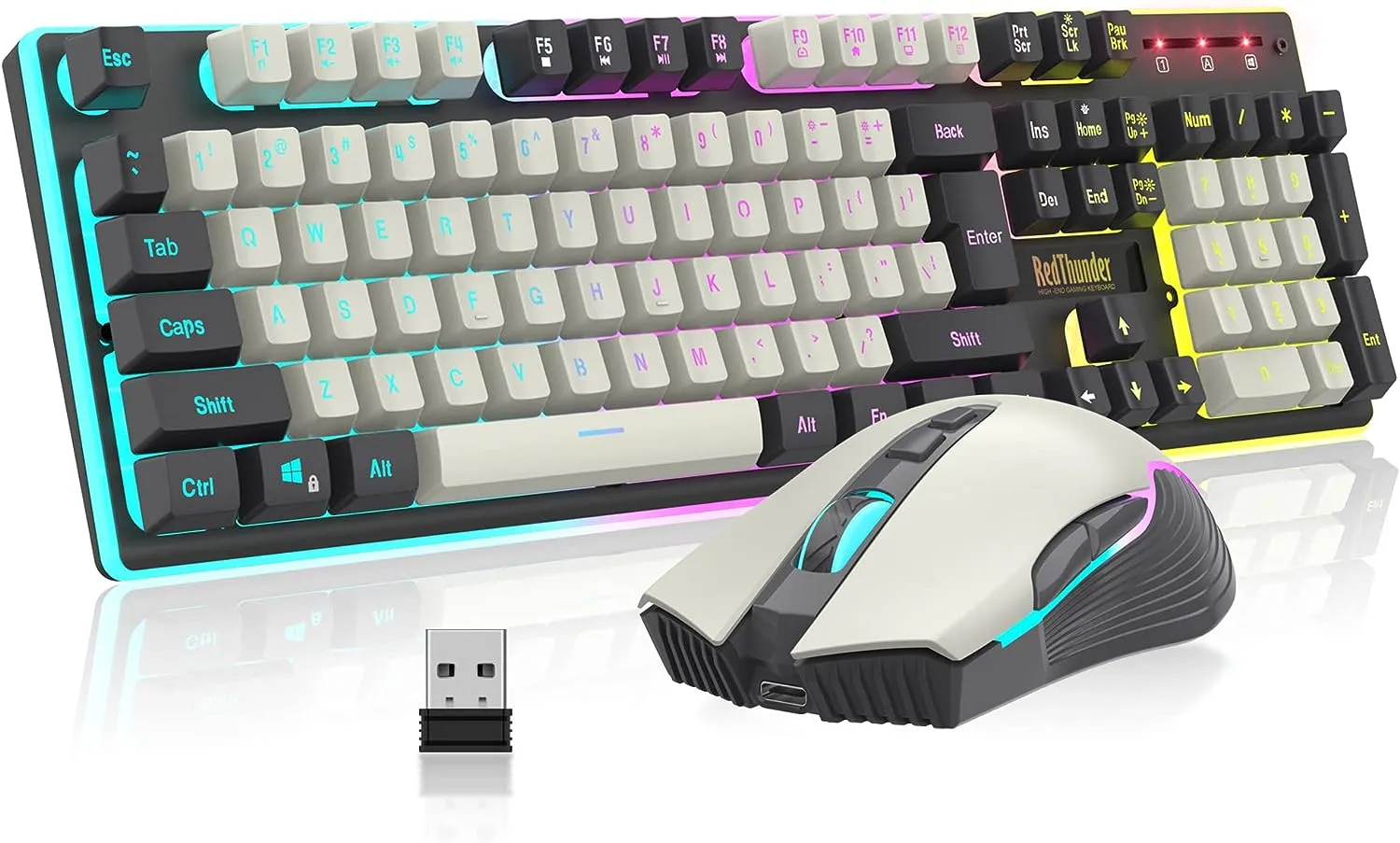 Wireless Gaming Rechargeable Keyboard & Mouse Combo