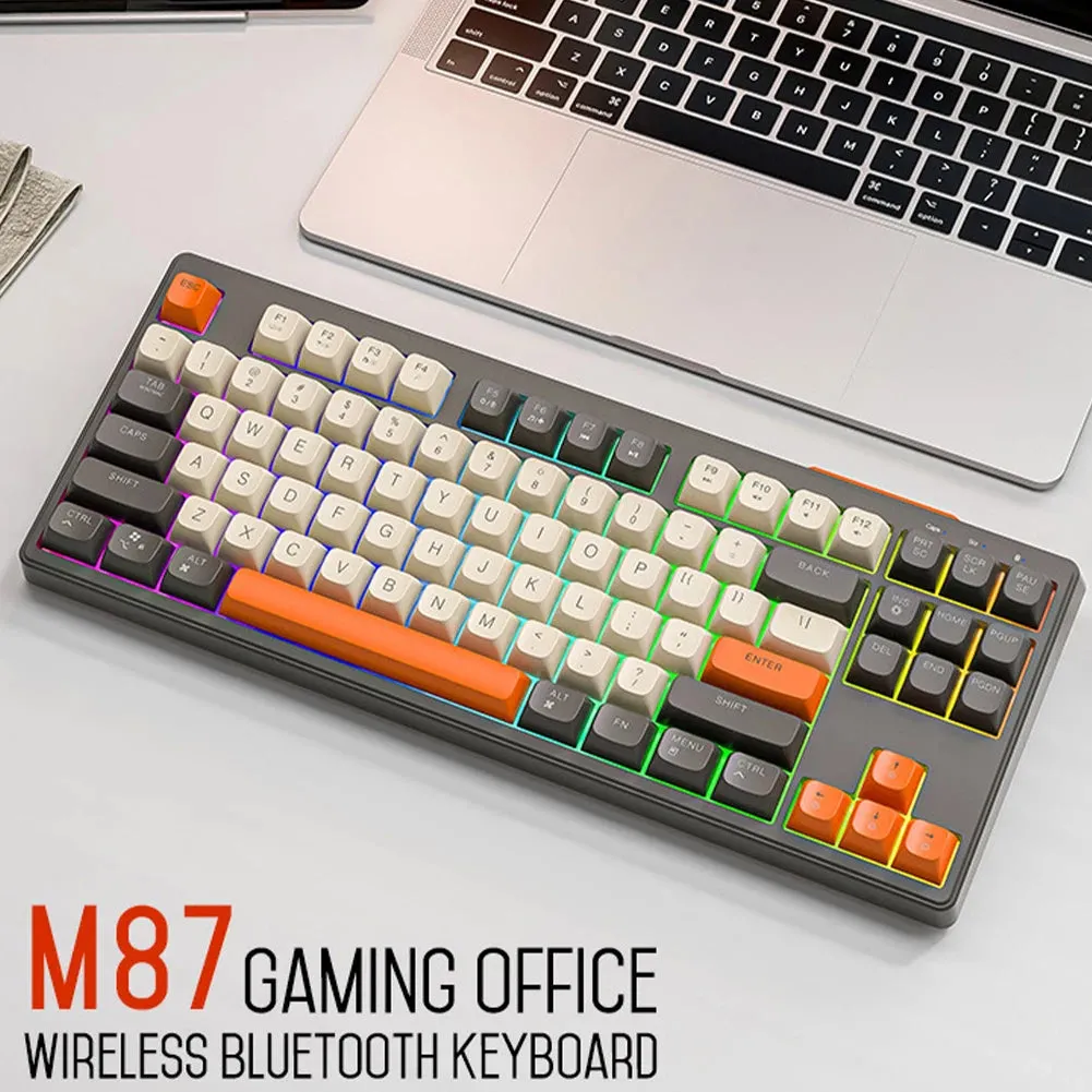 Wireless Mechanical Keyboard 2.4G Bluetooth Hot-Swappable RGB Backlit