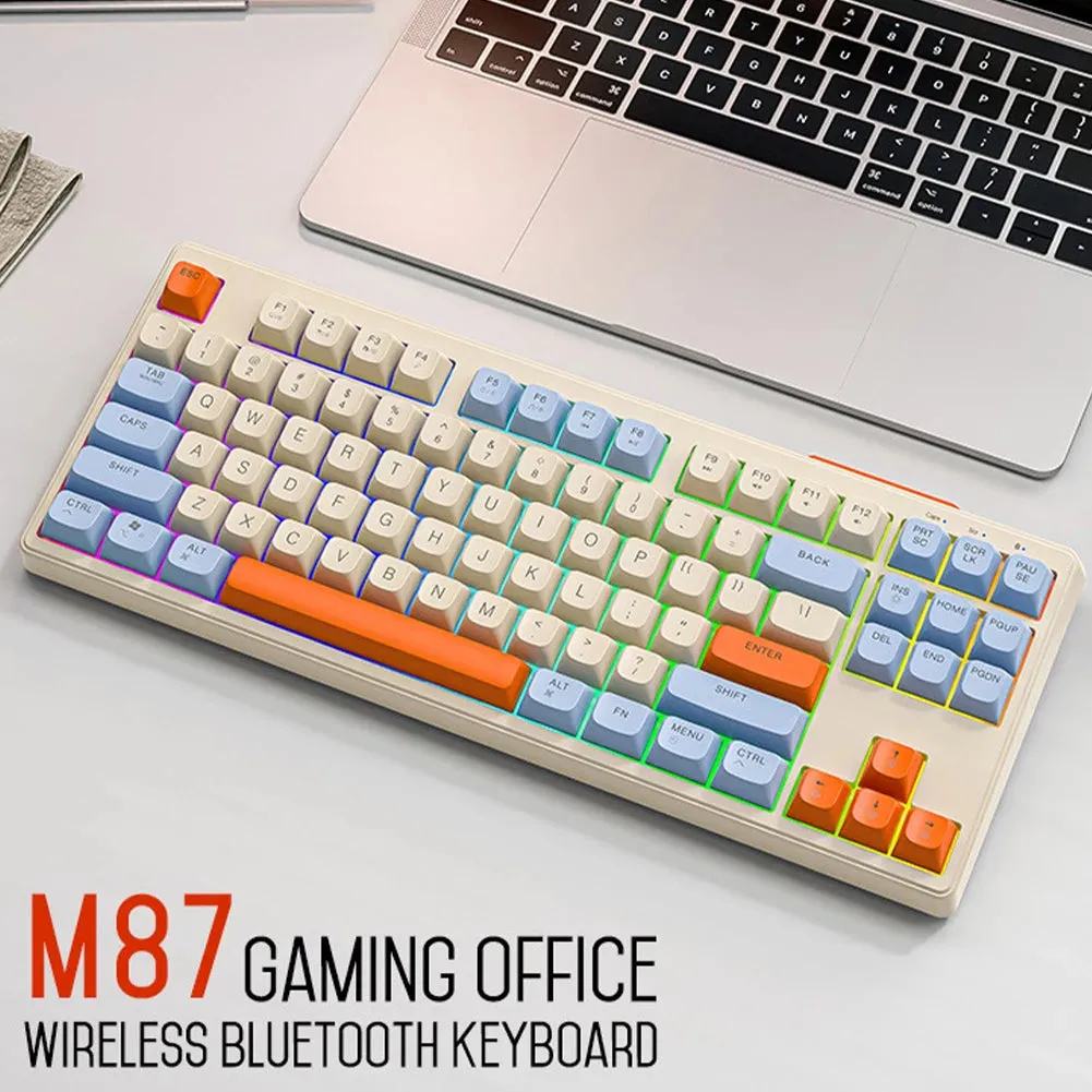 Wireless Mechanical Keyboard 2.4G Bluetooth Hot-Swappable RGB Backlit