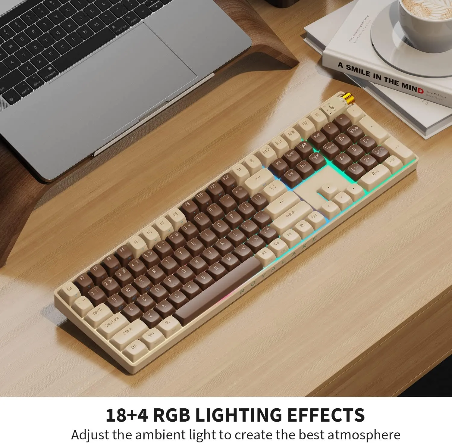 Wireless Mechanical Keyboard Hot Swappable Wireless RGB, PBT Keycaps