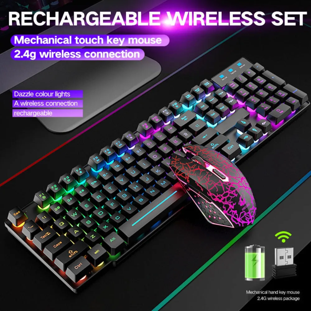Wireless RGB Gaming Keyboard and Mouse Combo