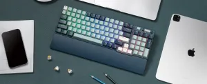 Wireless Triple Mode Hot Swappable Mechanical Gaming Keyboard w/Wrist Rest
