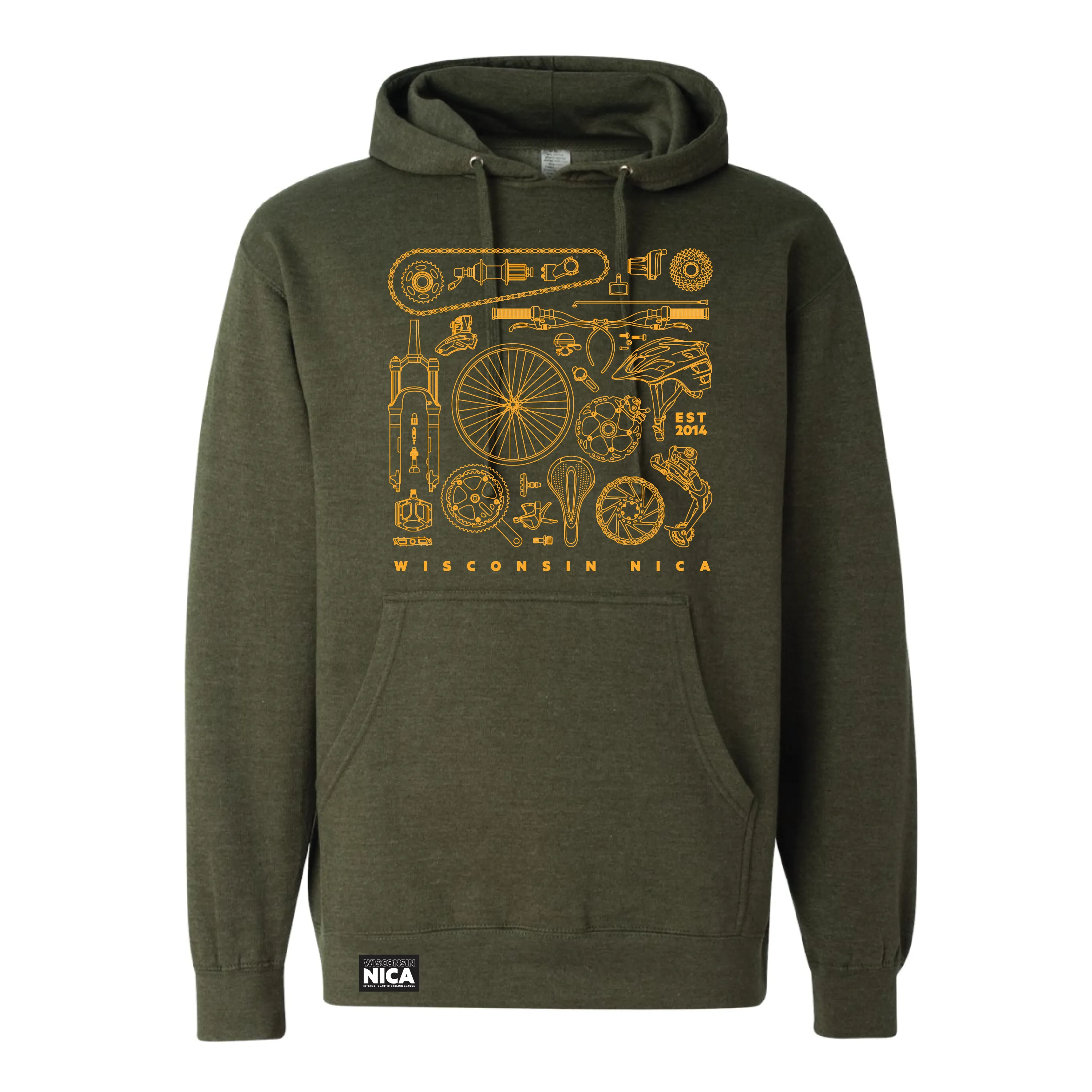 Wisconsin NICA Bike Parts Hoodie