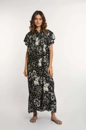 Women Dress Viscose Long Sleeve Multicolor