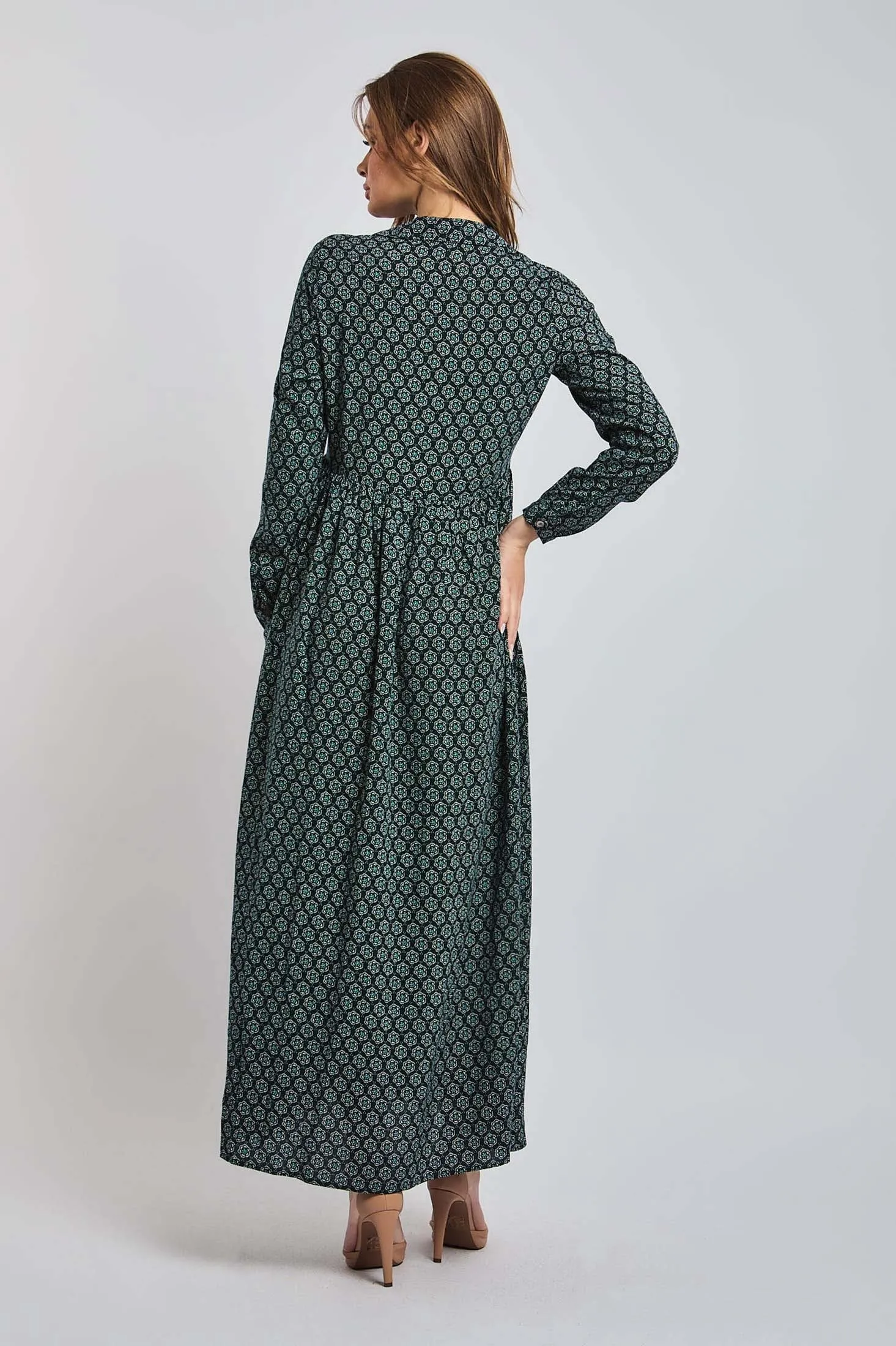 Women Dress Viscose Short Sleeves Multicolor