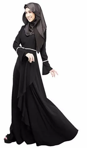 Women Fashion Abaya Flouncing