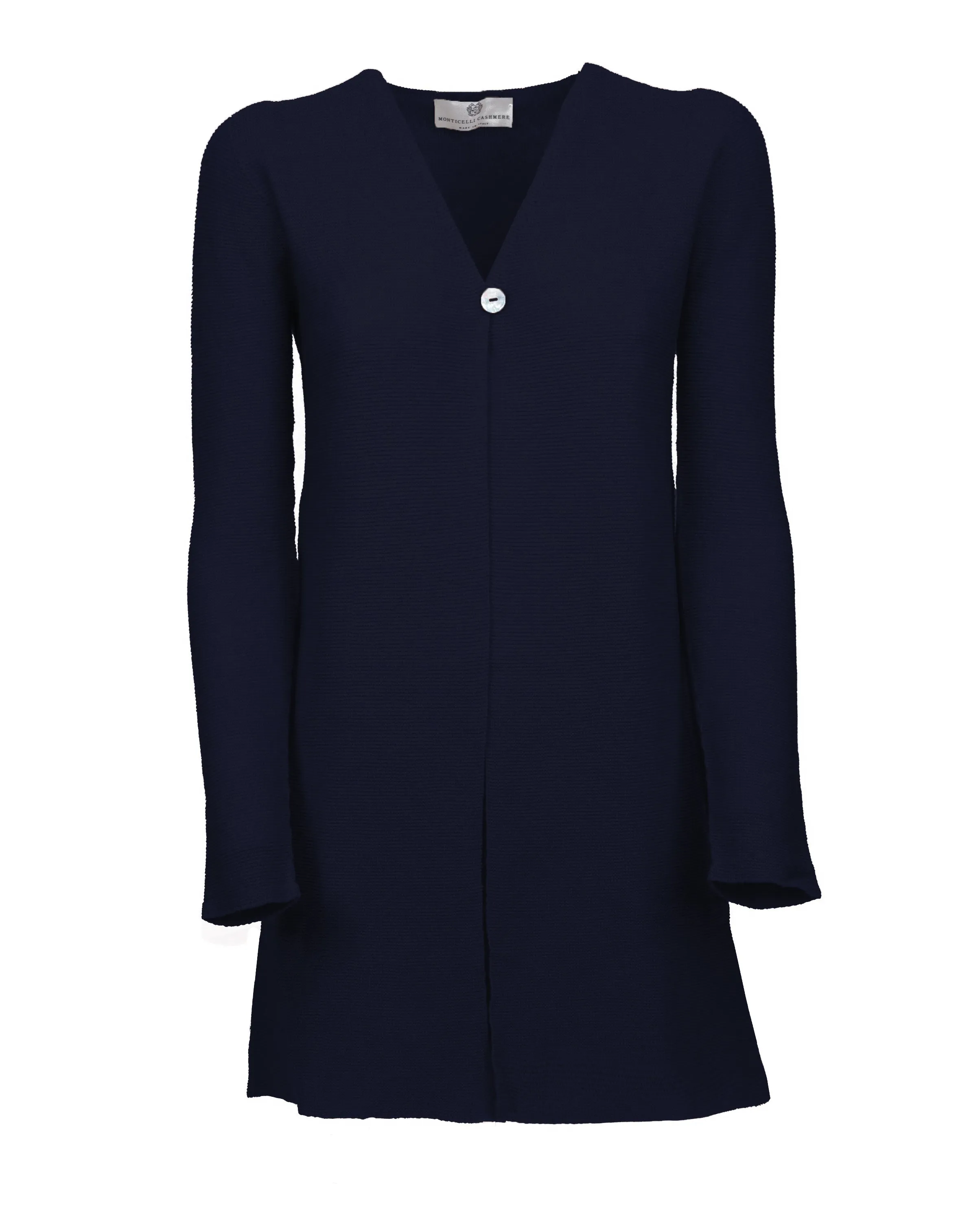 Women's Cashmere Links Stitch Duster Cardigan Night Blue