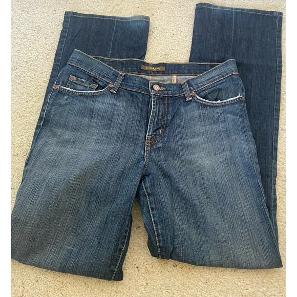 Women's  David Kahn Lauren Distressed 5-Pocket Jeans-Size 8-Boot Cut