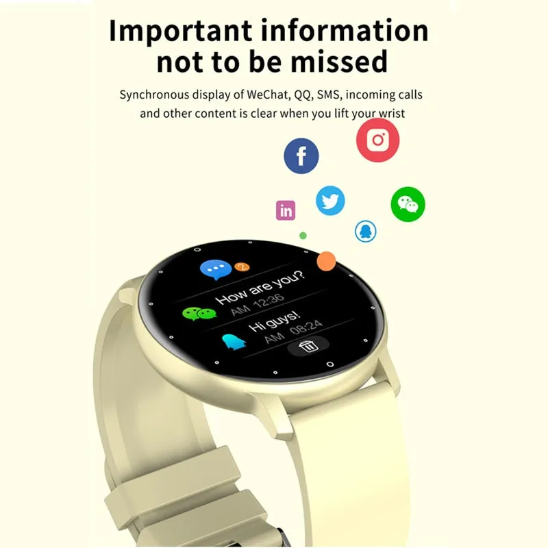 Women's Real-Time Weather Forecast Activity Tracker Whatsapp Smart Watches  Notification Reminder IP67 Waterproof Smartwatches
